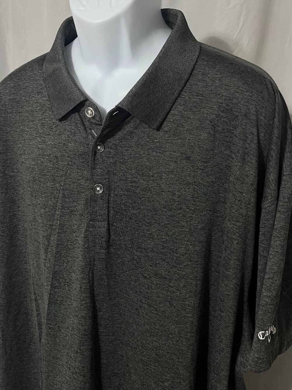 ⛳ Callaway Men’s Gray Marled Opti-Dri Golf Polo Shirt 3XL XXXL 🩶